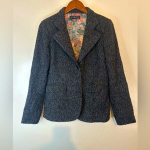 Peruvian Connection Women’s Alpaca Gray Tweed Blazer
